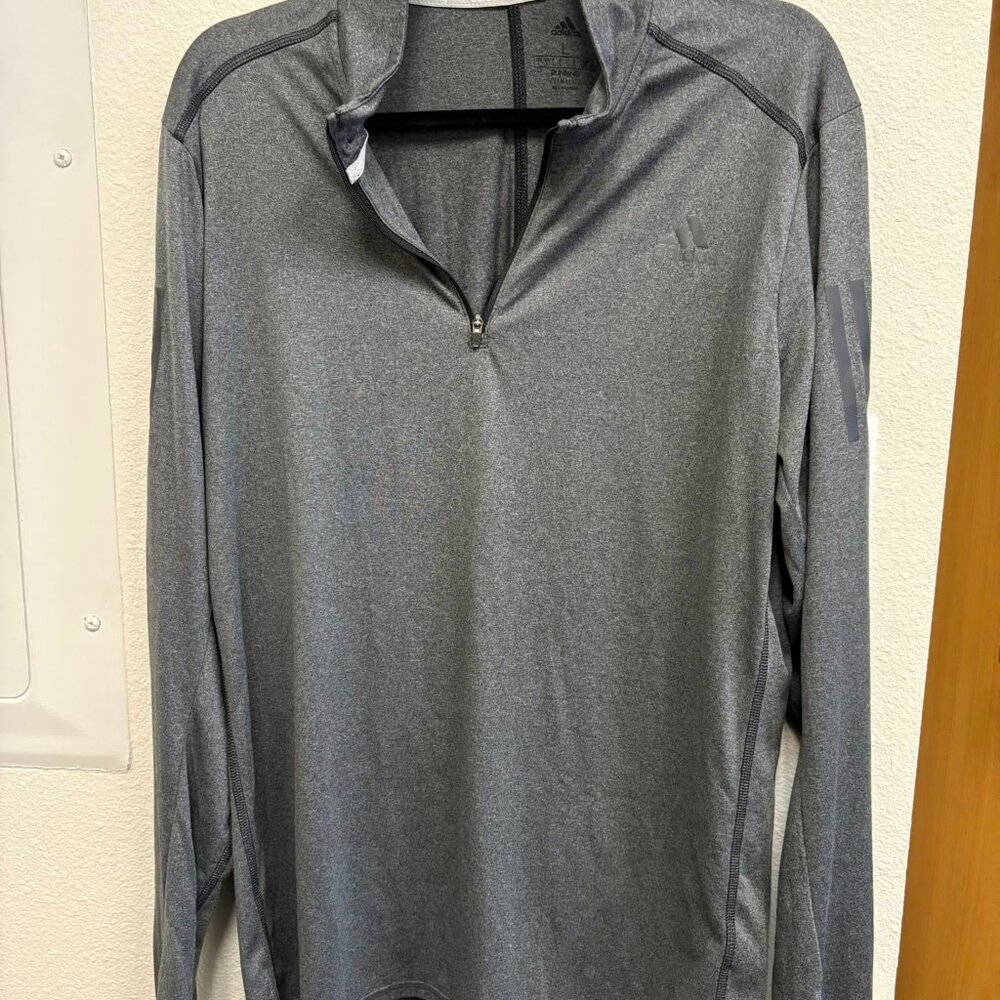 Adidas Men’s Running Climalite Half-Zip Pullover – Gray